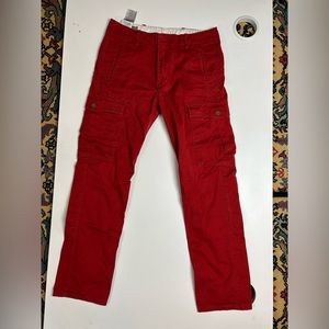 Levi’s Men’s Red Slim Straight Cargo Pants